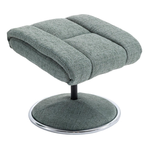 The Biarritz - Swivel Recliner Chair & Matching Footstool in Lisbon Teal Fabric - image 5