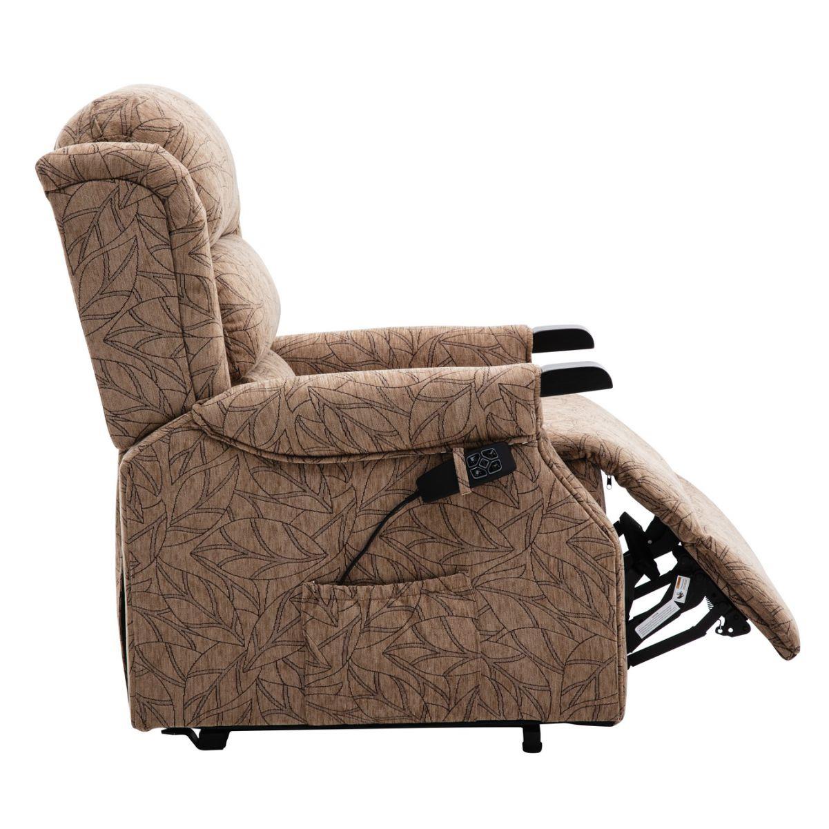 The Warminster Dual Motor Riser Recliner Mobility Chair in Cocoa Fabric - Refurbished