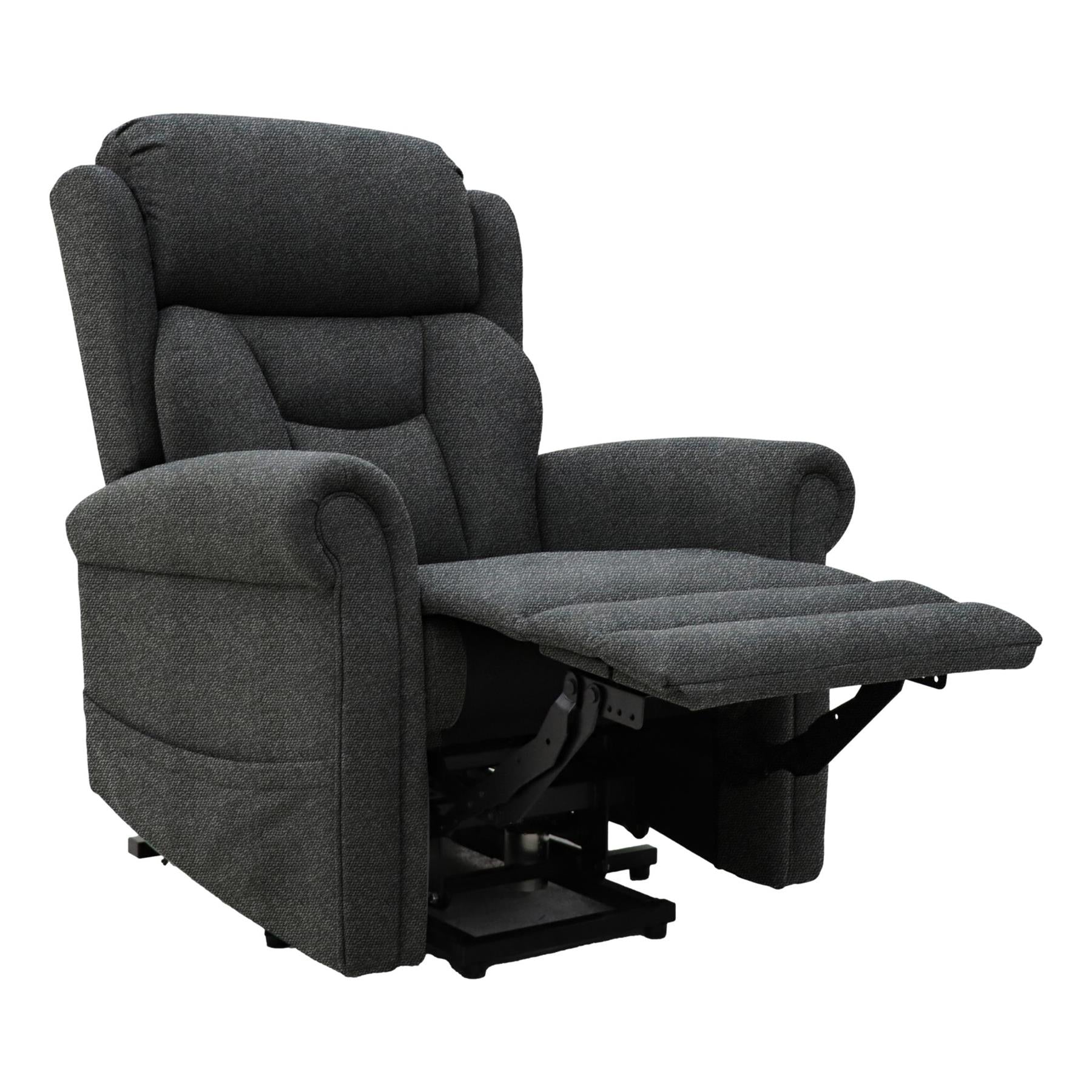 Nevis Petite – Triple Motor Riser Recliner Mobility Chair in Graphite Grey Fabric