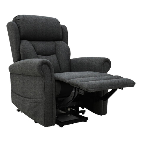 Nevis Petite – Triple Motor Riser Recliner Mobility Chair in Graphite Grey Fabric - image 3