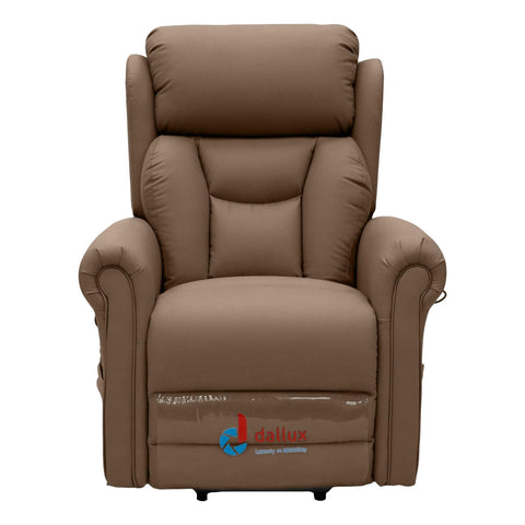Nevis Healthcare – Triple Motor Riser Recliner Mobility Chair in Chestnut 4-Way Stretch Faux Leather - image 2