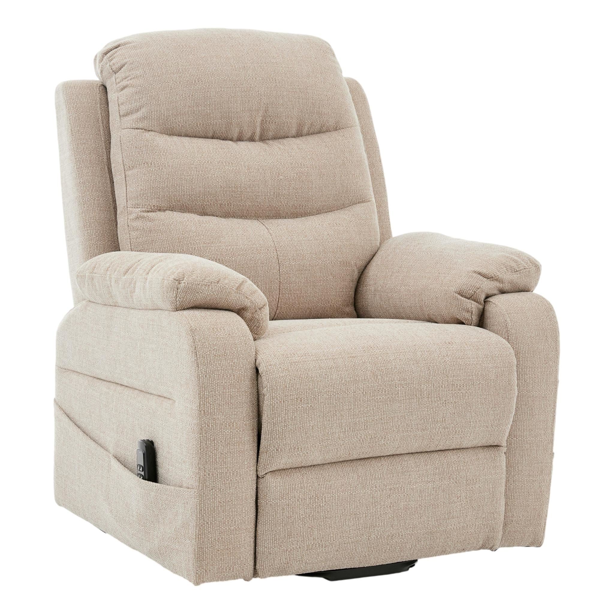 Brampton Riser Recliner Mobility Chair in Lisbon Wheat Fabric