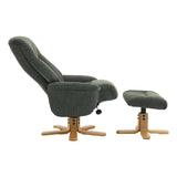 The Paris Swivel Recliner Chair & Footstool in Fern Fabric - thumbnail 6