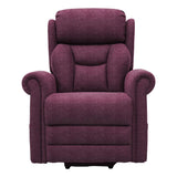 Nevis Petite – Triple Motor Riser Recliner Mobility Chair in Rose Fabric - thumbnail 2