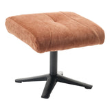 The Lucia Swivel Recliner Chair & Footstool in Caramel Brown Fabric - thumbnail 9