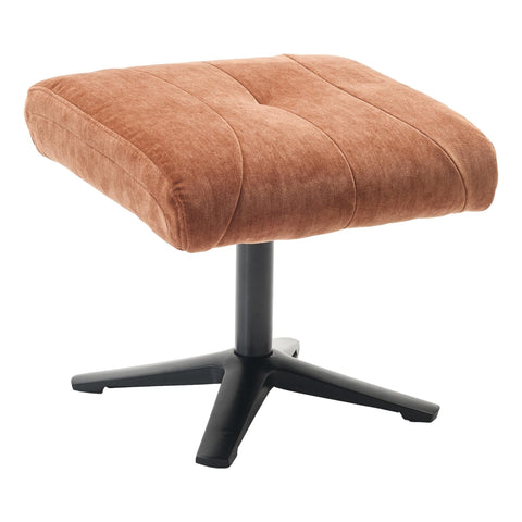 The Lucia Swivel Recliner Chair & Footstool in Caramel Brown Fabric - image 9