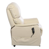 Montreal Dual Motor Riser Recliner Mobility Chair in Cream Leather - Refurbished - thumbnail 5