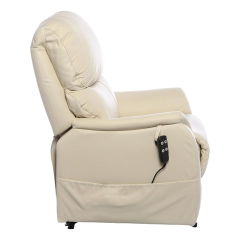 Montreal Dual Motor Riser Recliner Mobility Chair in Cream Leather - Refurbished - image 5