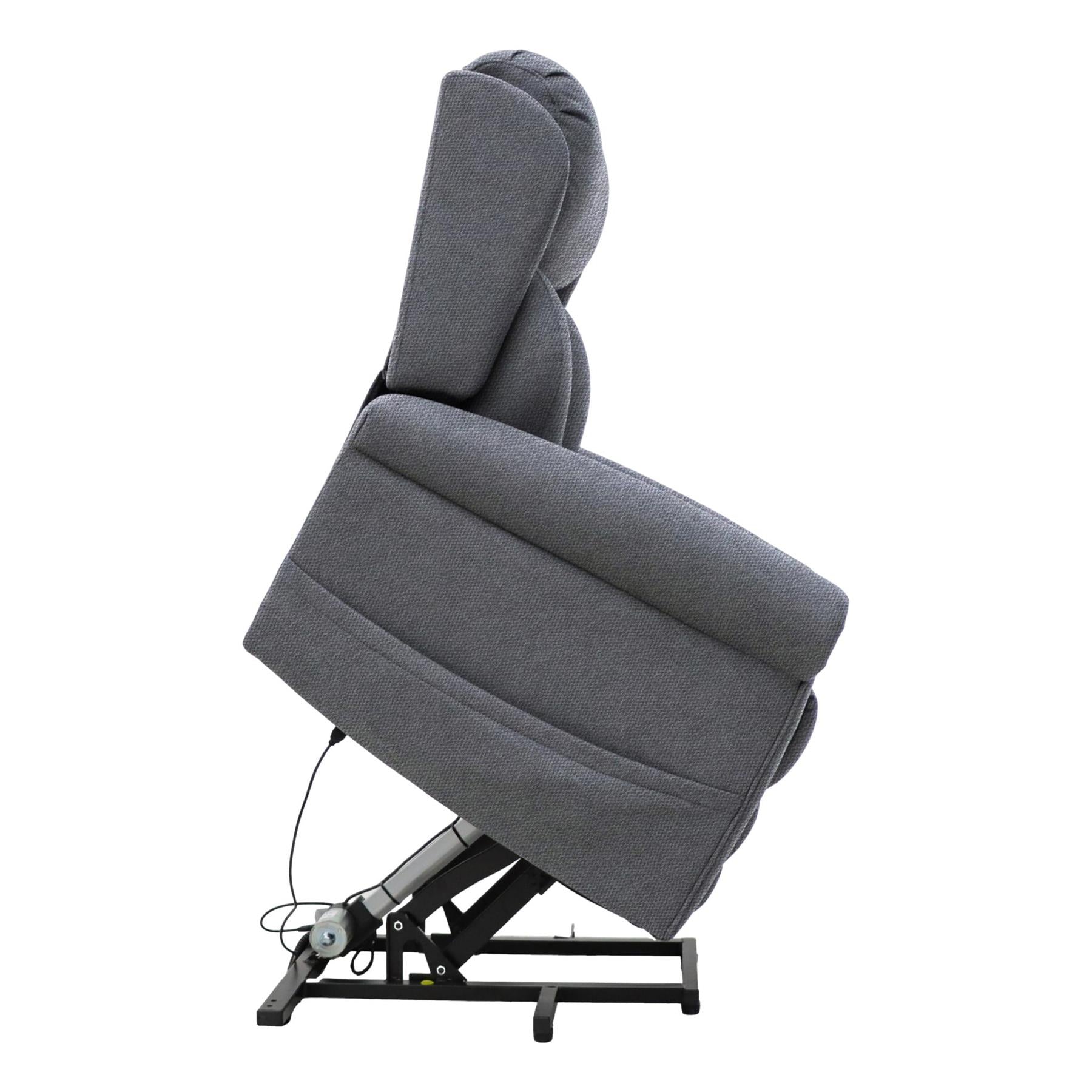 Nevis Standard – Triple Motor Riser Recliner Mobility Chair in Grey Fabric
