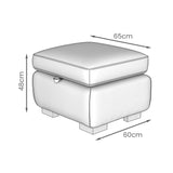 Mallow Storage Footstool in Charcoal Grey Fabric - Limited Stocks - thumbnail 4