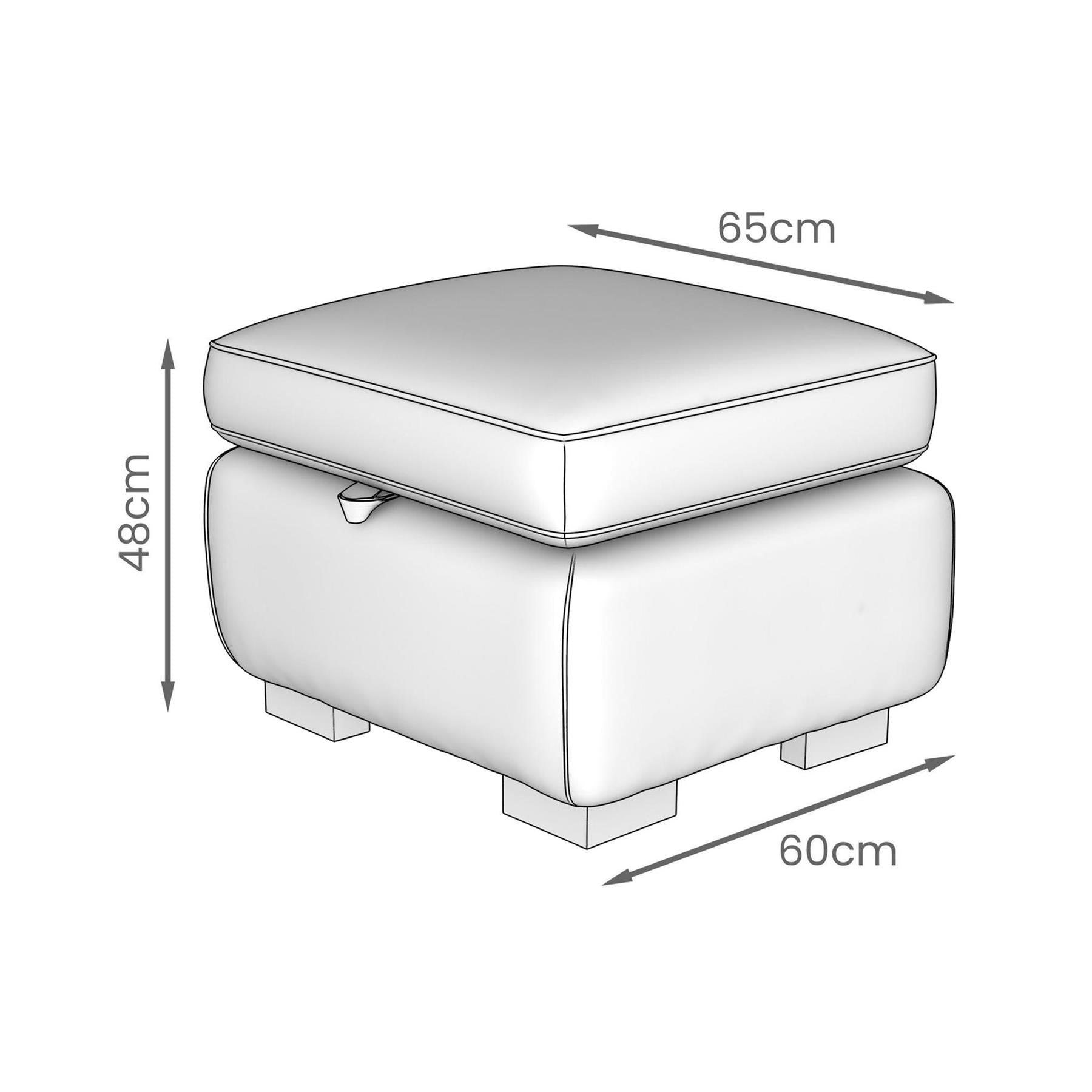 Mallow Storage Footstool in Charcoal Grey Fabric - Limited Stocks