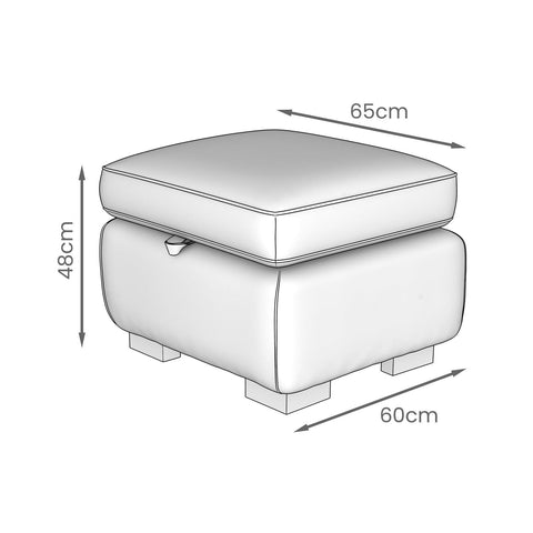 Mallow Storage Footstool in Charcoal Grey Fabric - Limited Stocks - image 4