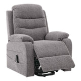 Brampton Riser Recliner Mobility Chair in Lisbon Grey Fabric - thumbnail 4