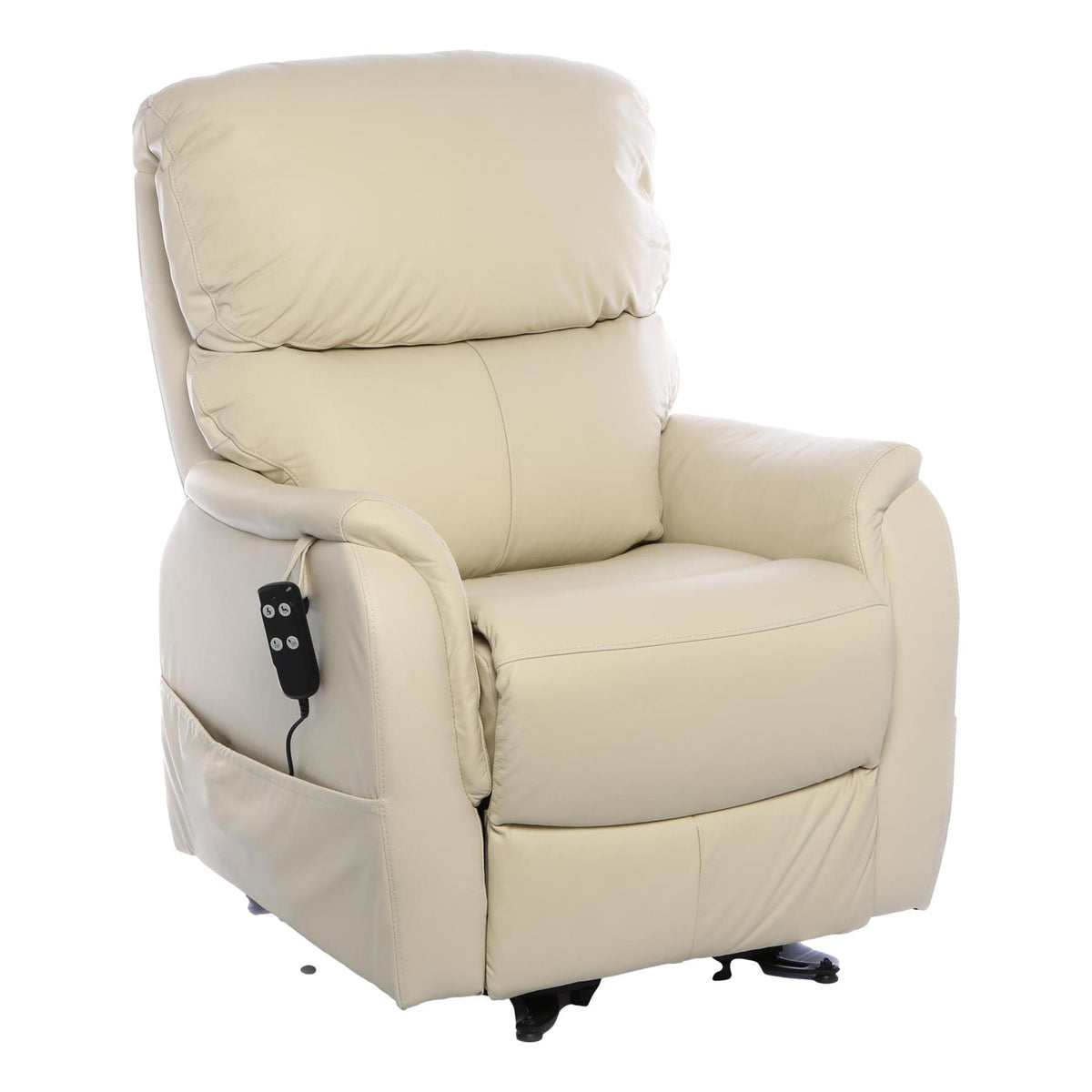 Montreal Dual Motor Riser Recliner Mobility Chair in Cream Leather - Refurbished - primary product image