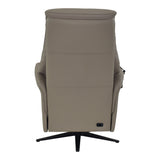 Boston Swivel Riser Recliner Chair in Pebble Genuine Leather - thumbnail 9