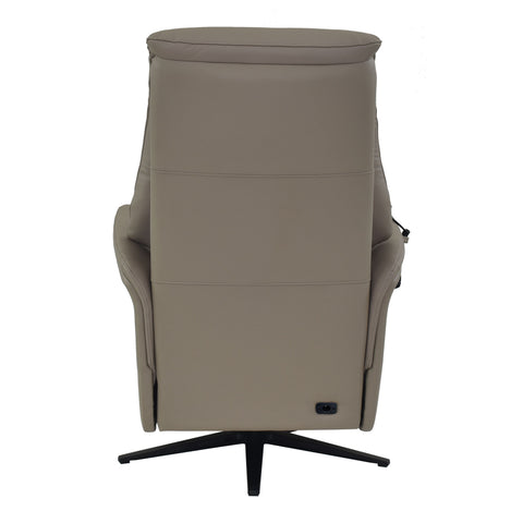 Boston Swivel Riser Recliner Chair in Pebble Genuine Leather - image 9