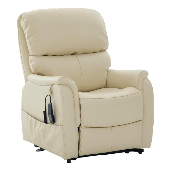 The Montreal - Dual Motor Riser Recliner Electric Mobility Lifting Chair in Cream Leather - image 1