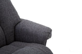 Biarritz Soft Fabric Swivel Recliner Chair & Matching Footstool In Lisbon Grey GFA - thumbnail 7
