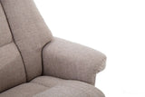 Biarritz Soft Fabric Swivel Recliner Chair & Matching Footstool In Lisbon Wheat GFA - thumbnail 8
