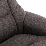 Cairo Swivel Recliner Chair & Footstool in Grey Lisbon Fabric Morris Living - thumbnail 8