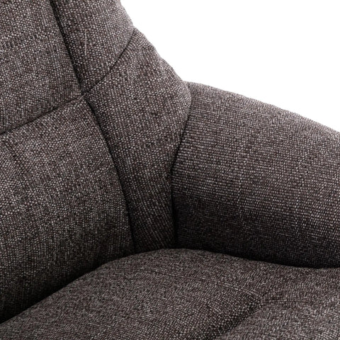 Cairo Swivel Recliner Chair & Footstool in Grey Lisbon Fabric Morris Living - image 8