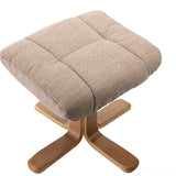 Cairo Swivel Recliner Chair & Footstool in Wheat Lisbon Fabric Morris Living - thumbnail 7