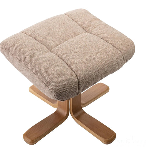 Cairo Swivel Recliner Chair & Footstool in Wheat Lisbon Fabric Morris Living - image 7