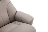 Dubai Faux Leather Pebble Plush Swivel Recliner Chair With Matching Footstool GFA - thumbnail 7