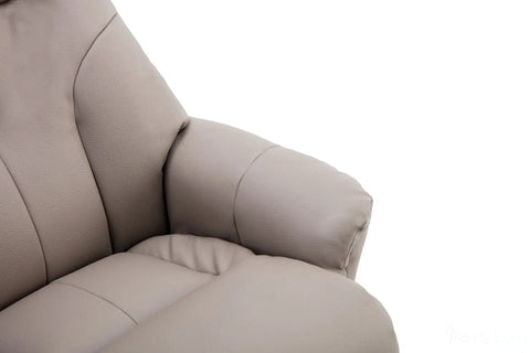 Dubai Faux Leather Pebble Plush Swivel Recliner Chair With Matching Footstool GFA - image 7