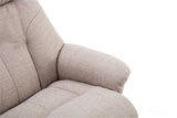 Dubai Lisbon Wheat Fabric Swivel Recliner Chair With Matching Footstool GFA - thumbnail 8