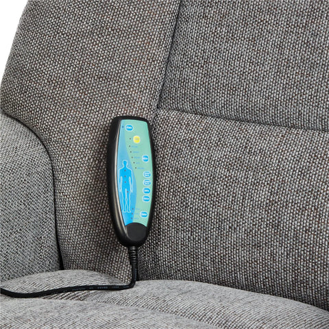 Exmouth Fabric Swivel Recliner Massage Chair & Footstool Charcoal Grey Morris Living - image 5