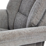 Exmouth Fabric Swivel Recliner Massage Chair & Footstool Charcoal Grey Morris Living - thumbnail 7