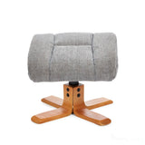 Exmouth Fabric Swivel Recliner Massage Chair & Footstool Charcoal Grey Morris Living - thumbnail 8