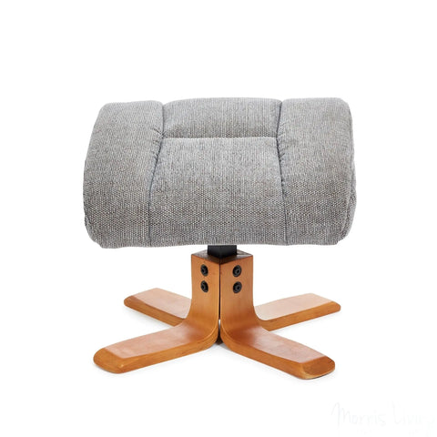 Exmouth Fabric Swivel Recliner Massage Chair & Footstool Charcoal Grey Morris Living - image 8
