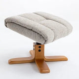 Exmouth Fabric Swivel Recliner Massage Chair & Footstool in Sand Morris Living