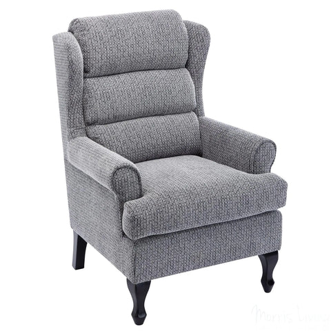 Hamilton Fireside Chair in Lake Blue Fabric - 20.5" Height - Orthopedic Chair Morris Living - image 3
