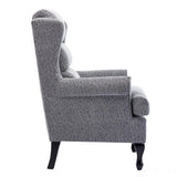 Hamilton Fireside Chair in Lake Blue Fabric - 20.5" Height - Orthopedic Chair Morris Living - thumbnail 4
