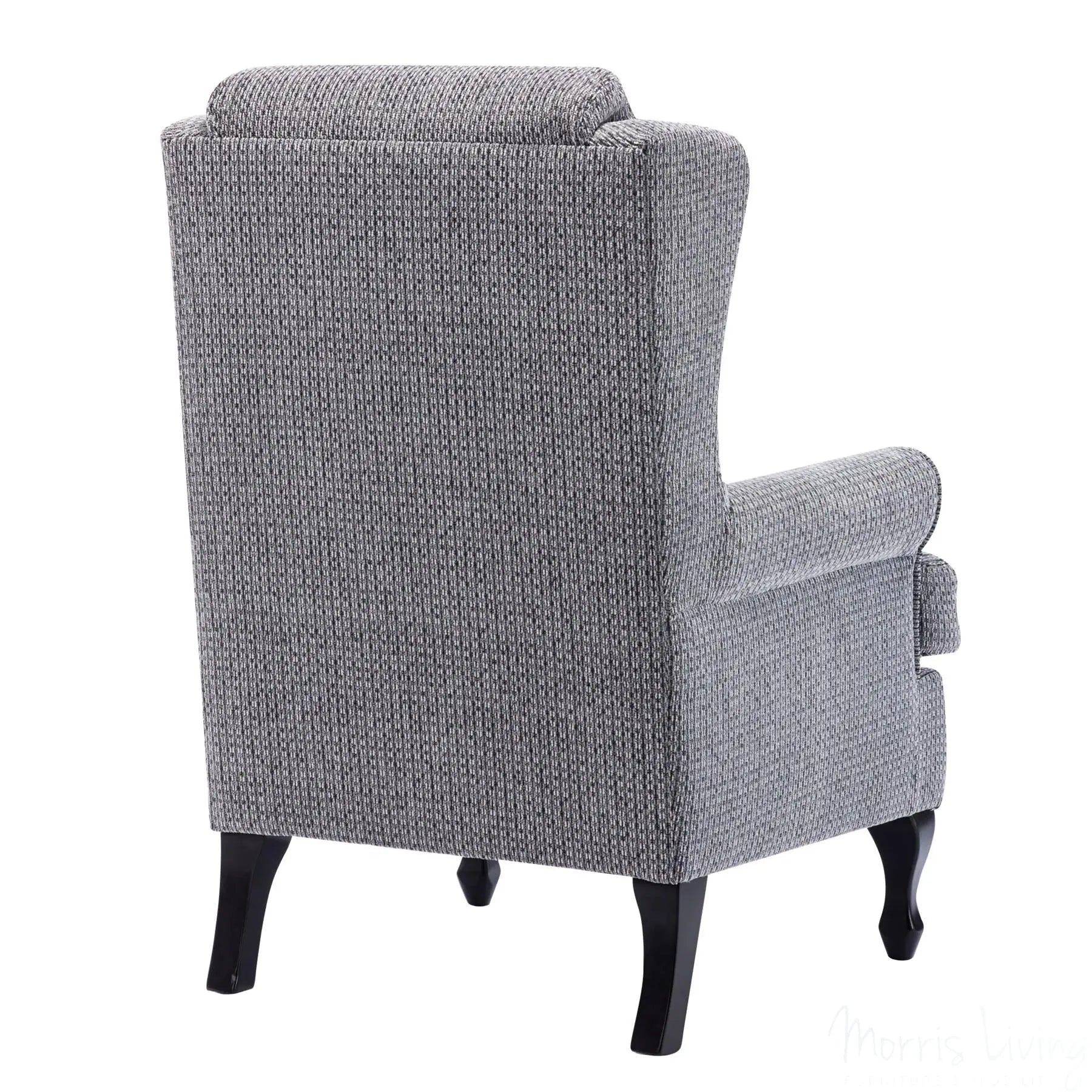 Hamilton Fireside Chair in Lake Blue Fabric - 20.5" Height - Orthopedic Chair Morris Living