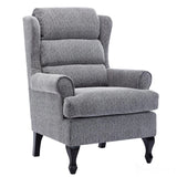 Hamilton Fireside Chair in Lake Blue Fabric - 20.5" Height - Orthopedic Chair - Refurbished Morris Living