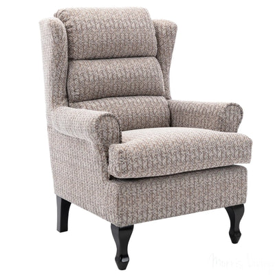Hamilton Fireside Chair in Wheat Fabric - 20.5" Height - Orthopedic Chair - Refurbished Morris Living