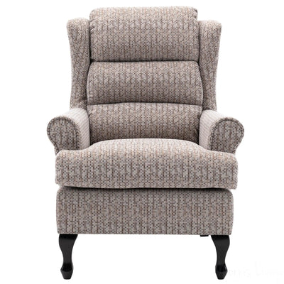 Hamilton Fireside Chair in Wheat Fabric - 20.5" Height - Orthopedic Chair - Refurbished Morris Living
