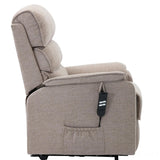 Henley Riser Recliner Dual Motor, Heat & Massage in Lisbon Wheat - Refurbished Morris Living