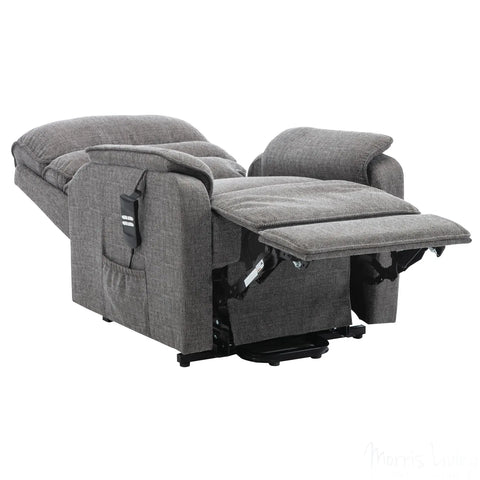 Henley Riser Recliner Mobility Chair, Dual Motor, Heat & Massage in Lisbon Grey Fabric Morris Living - image 3