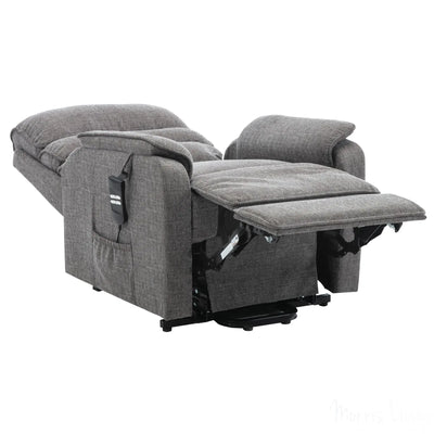Henley Riser Recliner Mobility Chair, Dual Motor, Heat & Massage in Lisbon Grey Fabric Morris Living