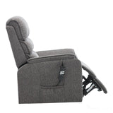 Henley Riser Recliner Mobility Chair, Dual Motor, Heat & Massage in Lisbon Grey Fabric Morris Living - thumbnail 5