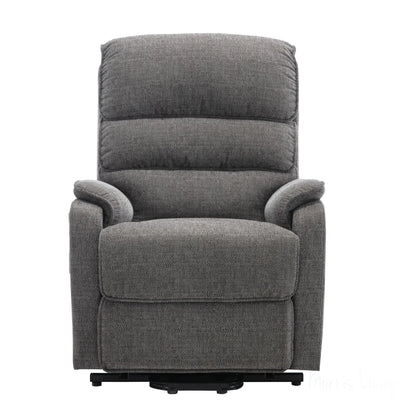 Henley Riser Recliner Mobility Chair, Dual Motor, Heat & Massage in Lisbon Grey Fabric Morris Living