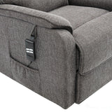 Henley Riser Recliner Mobility Chair, Dual Motor, Heat & Massage in Lisbon Grey Fabric Morris Living - thumbnail 11