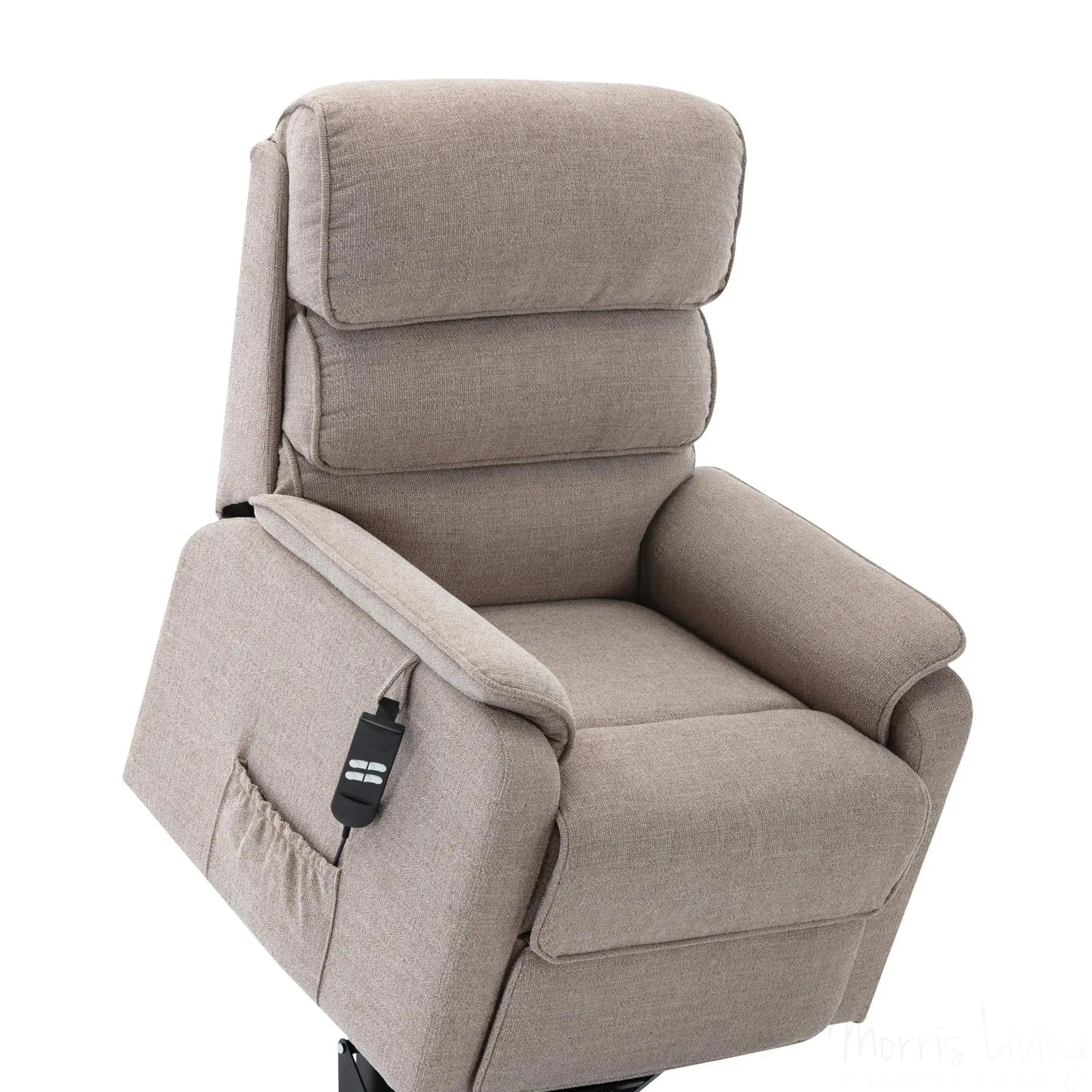 Henley Riser Recliner Mobility Chair, Dual Motor, Heat & Massage in Lisbon Wheat Morris Living