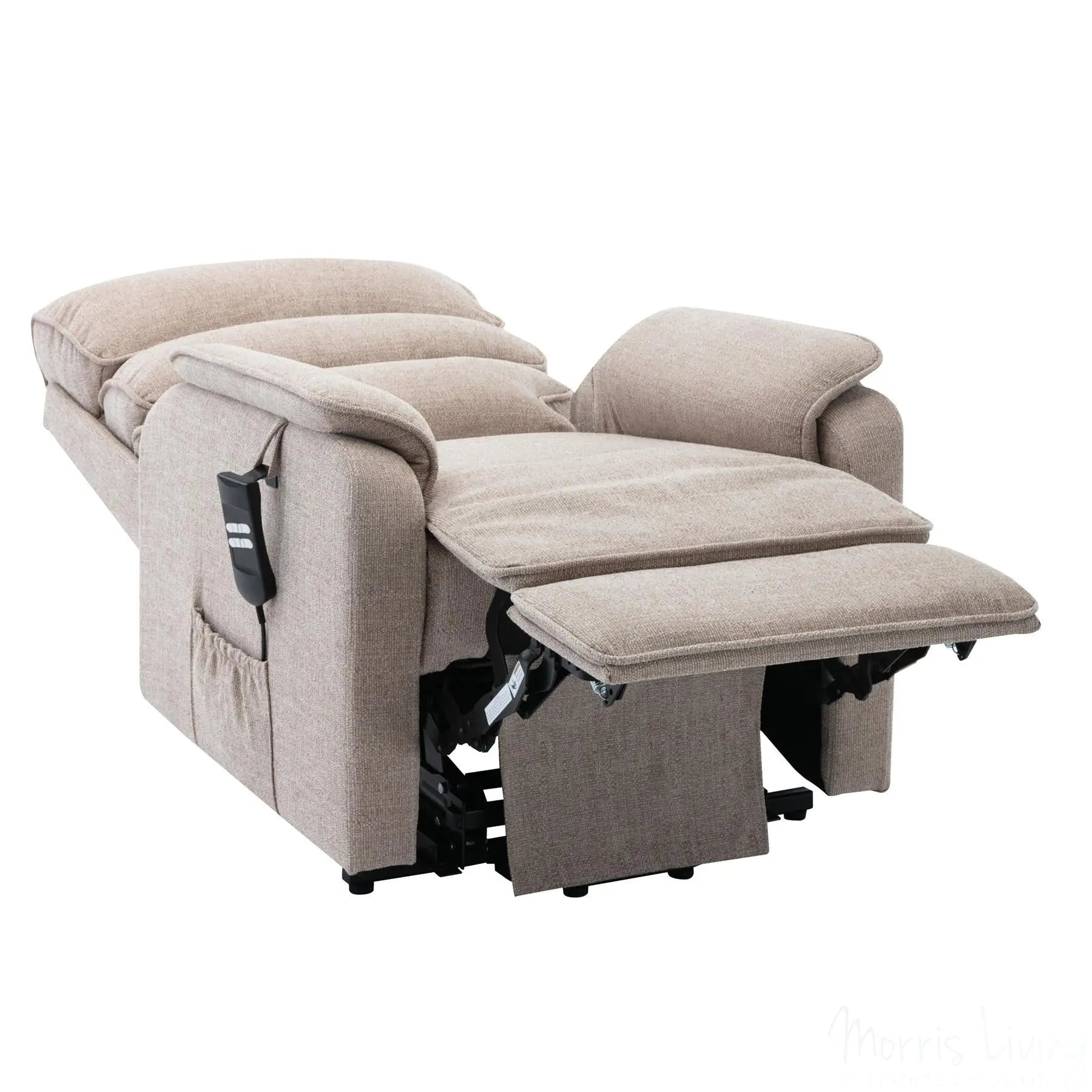 Henley Riser Recliner Mobility Chair, Dual Motor, Heat & Massage in Lisbon Wheat Morris Living