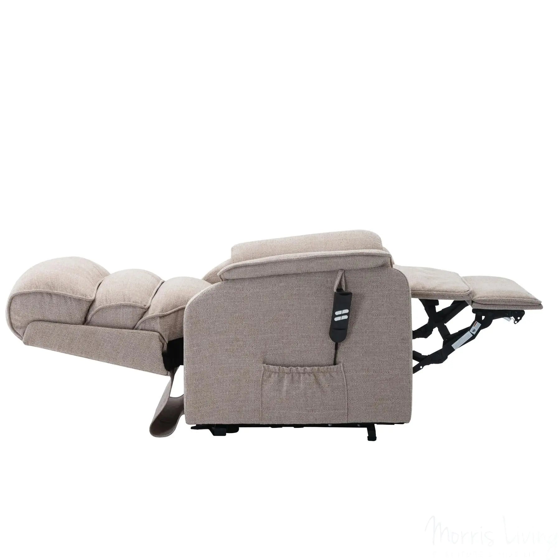 Henley Riser Recliner Mobility Chair, Dual Motor, Heat & Massage in Lisbon Wheat Morris Living